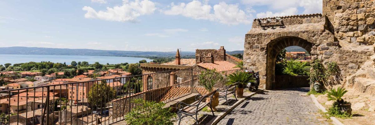 old buildings in medieval town Bolsena, Italy